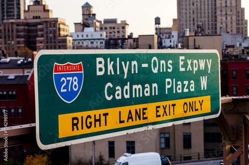 Brooklyn - Queens Expressway Sign photo