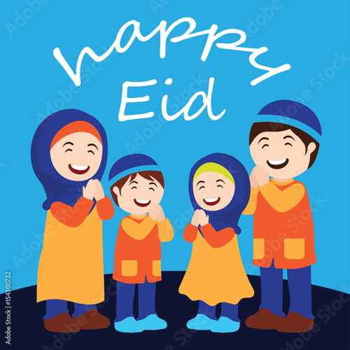 eid kareem   mubarak  full of blessing  greeting design  vector illustration