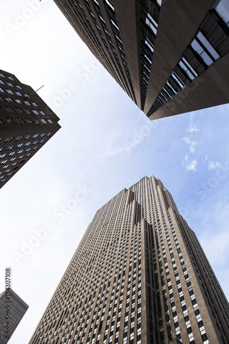 Fotografie Low Angle Midtown Manhattan Skyscrapers