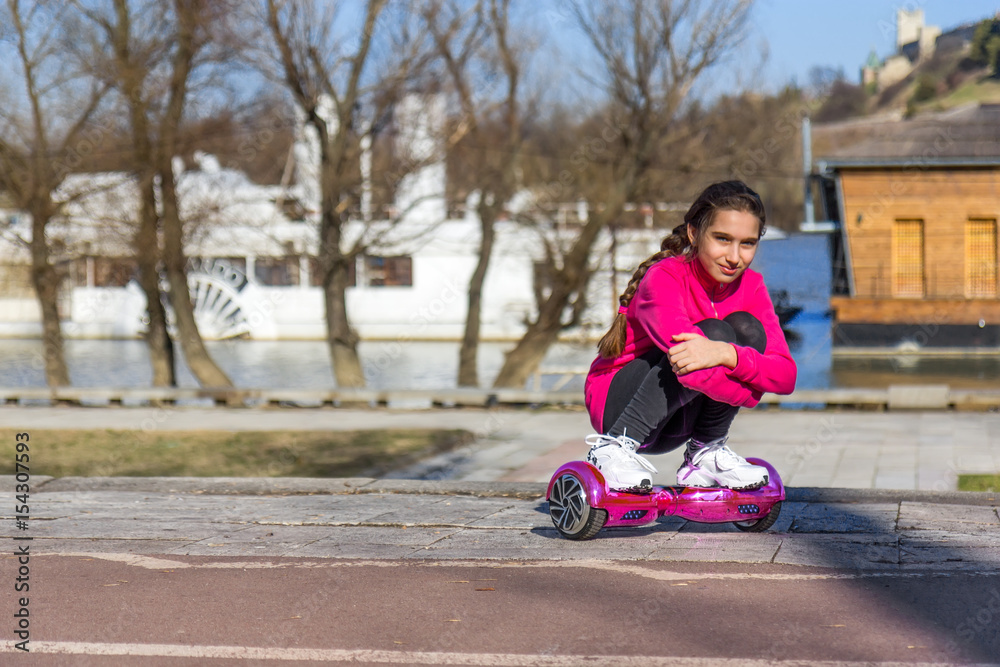 Girl on the hoverboard Girl on the hoverboard