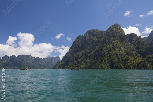 beautiful cliffs on the lake of Thailand © Alex