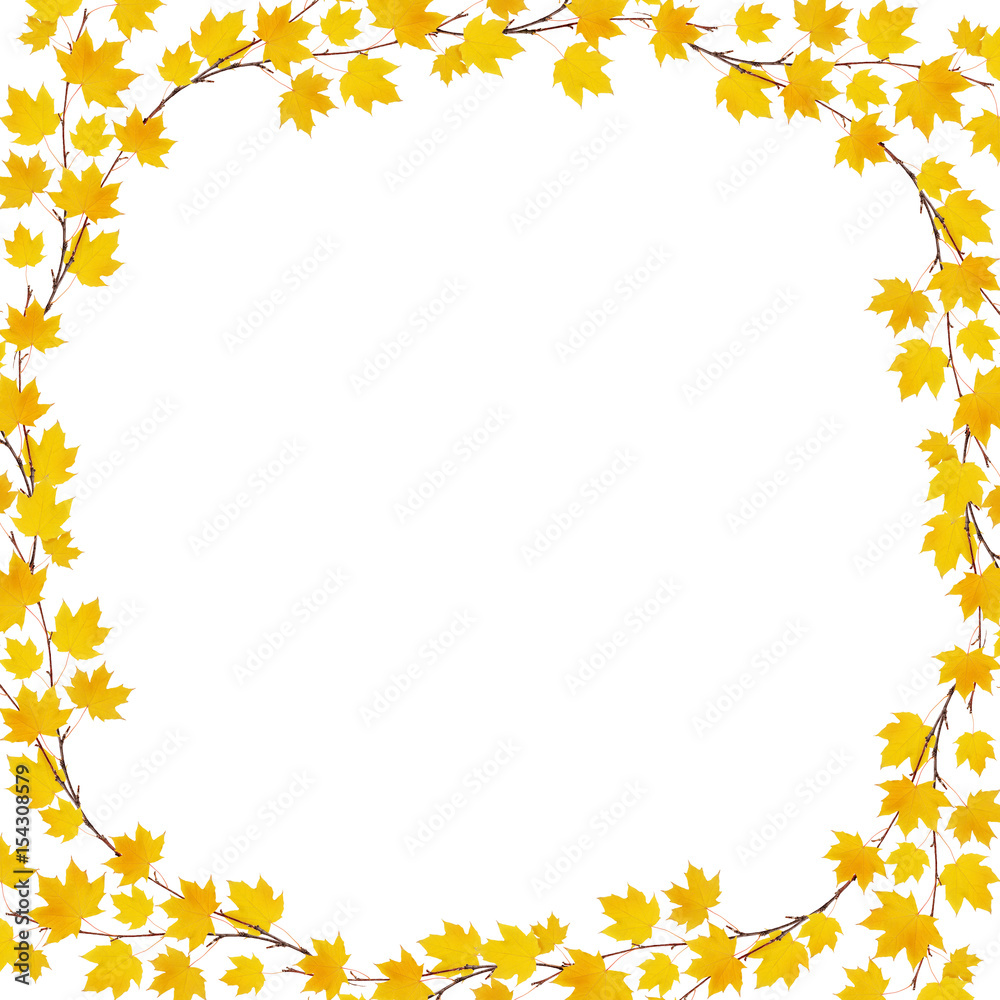 Autumn maple leaves frame Autumn maple leaves frame