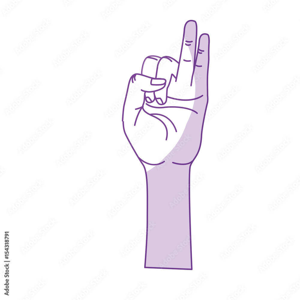 silhouette hand with pinky and ring finger up symbol Stock Vector | Adobe  Stock