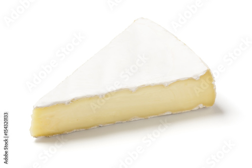 Brie Cheese on White Background