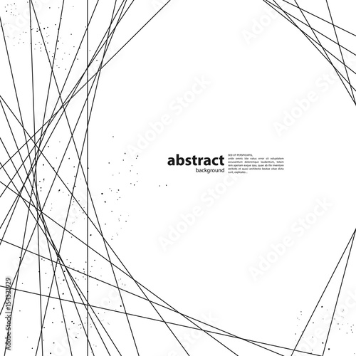 Abstract lines, black and white geometric background