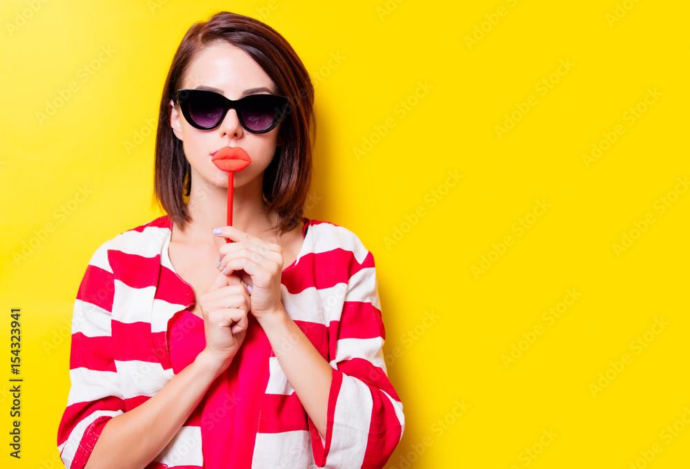 Fototapeta premium young woman with toy