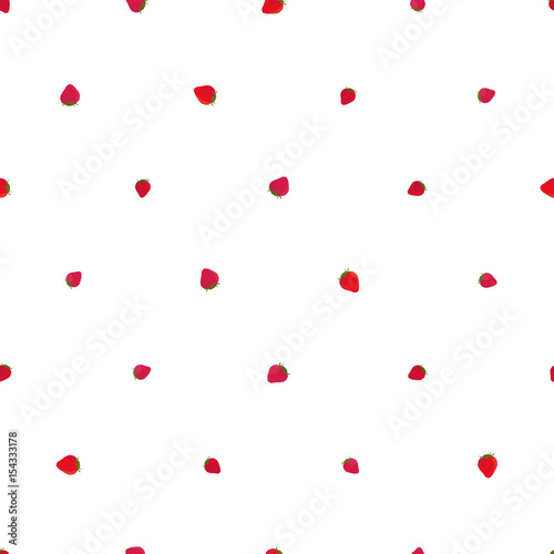 Tiny strawberries. Seamless texture. Fruit pattern. Fruitarian background. Healthy lifestyle backdrop. For decoration or pattern fills.