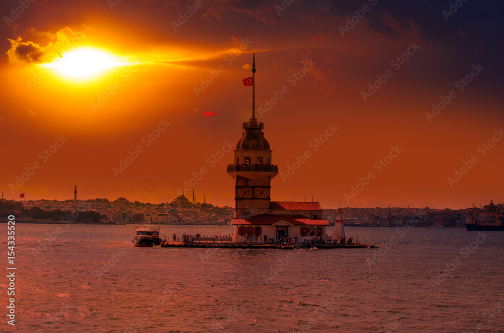 The Maiden's Tower in Istanbul-Turkey