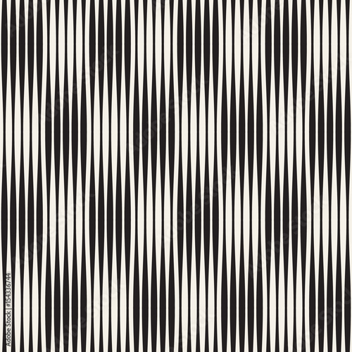 Wavy stripes vector seamless pattern. Retro wavy texture. Geometric lines monochrome design.