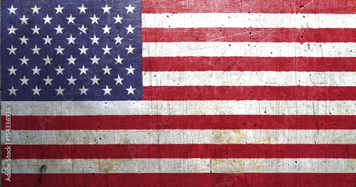Flag of USA, with an old metal texture