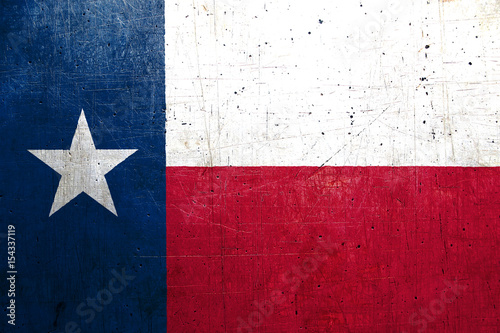 Flag of Texas, USA, with metal texture