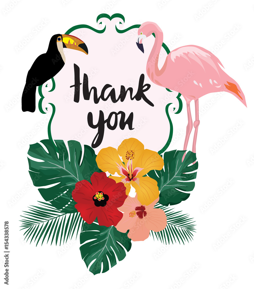 Obraz premium vector thank you card