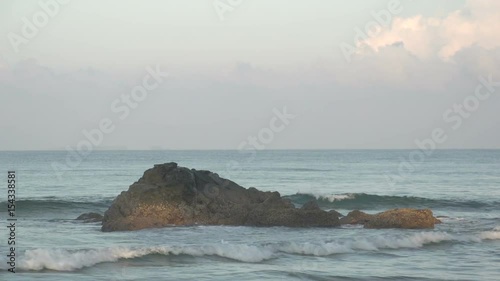 Ngwe Saung, runrise at the beach in the morning photo