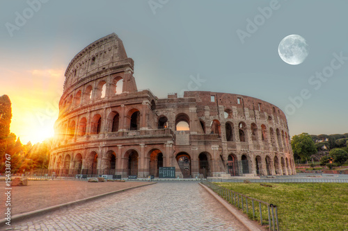 Sunrise at Rome Colosseum (Roma Coliseum), Rome, Italy"Elements of this image furnished by NASA "