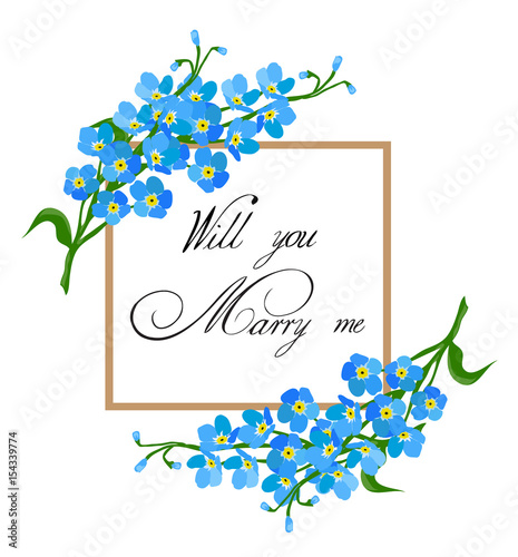 Vector Marry Me Card