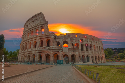 Sunrise at Rome Colosseum (Roma Coliseum), Rome, Italy