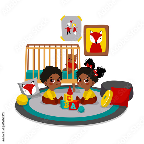 Characters in cartoon flat style.