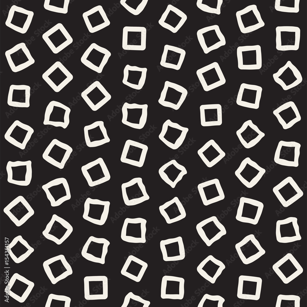 Stylish Doodle Scattered Shapes. Vector Seamless Black And White Freehand Pattern Stylish Doodle Scattered Shapes. Vector Seamless Black And White Freehand Pattern