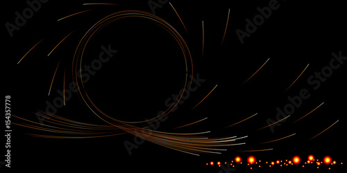 Fire sparking with Red hot Embers. Vector and Illustration, EPS 10.