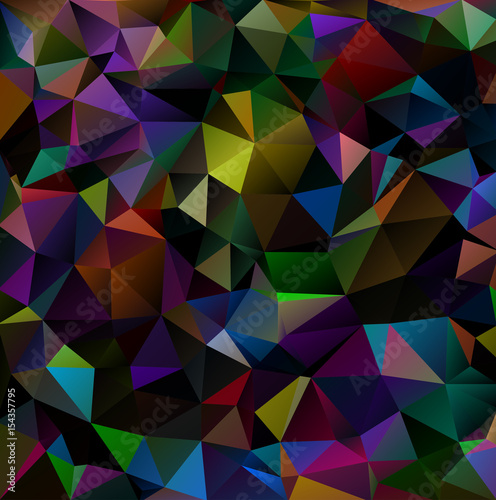 Multicolor geometric rumpled triangular low poly origami style gradient illustration graphic background. Vector polygonal design for your business. Cool color, gamma