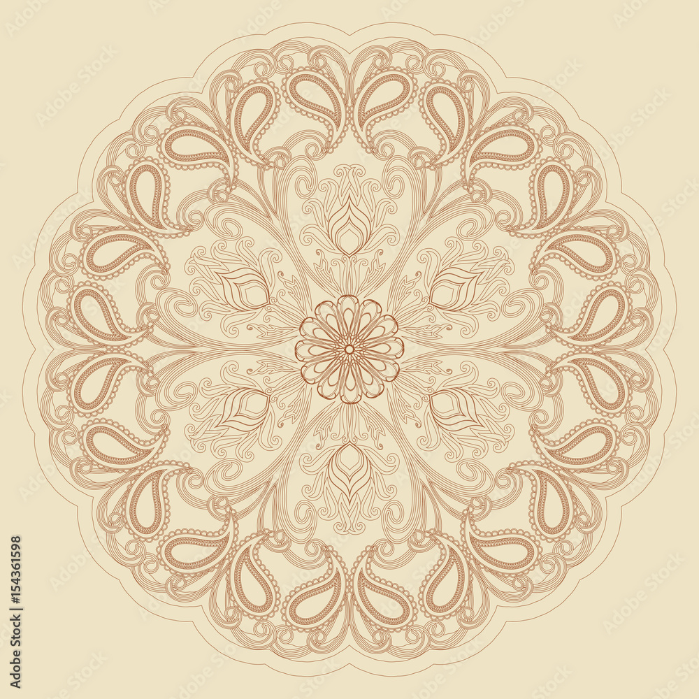 Decorative floral ornament in East style. Mandala. Decorative floral ornament in East style. Mandala.