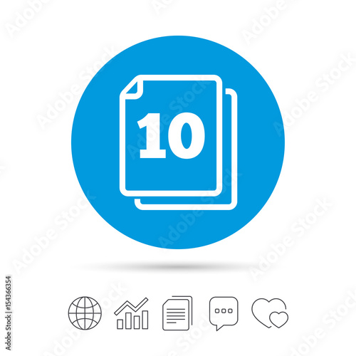 In pack 10 sheets sign icon. 10 papers symbol. Free Download In pack 10 sheets sign icon. 10 papers symbol. - GFXLoad