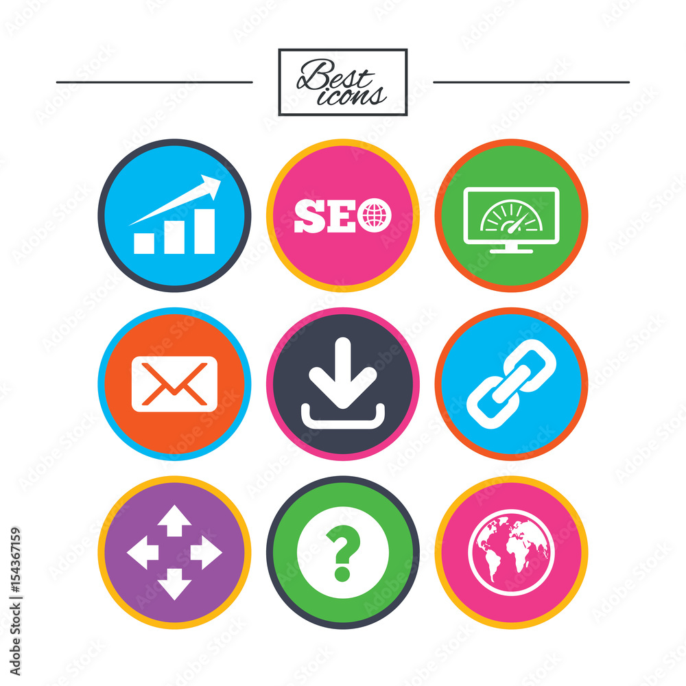 Internet, seo icons. Bandwidth speed sign. Internet, seo icons. Bandwidth speed sign.