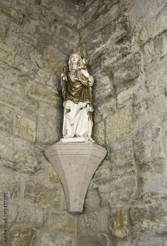 Virgin in church