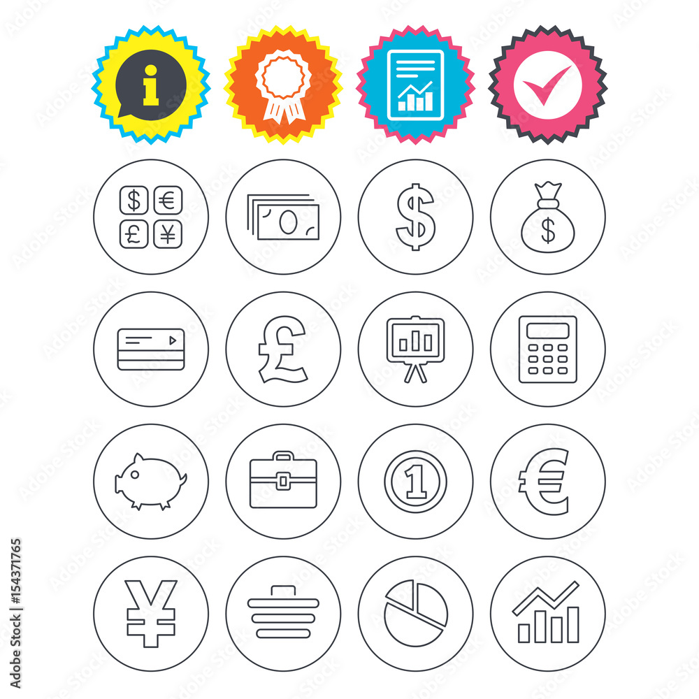 Money and business icon. Cash and cashless money.