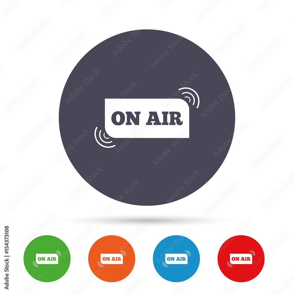Fototapeta premium On air sign icon. Live stream symbol.