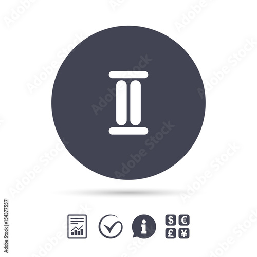 Roman numeral two icon. Roman number two sign.