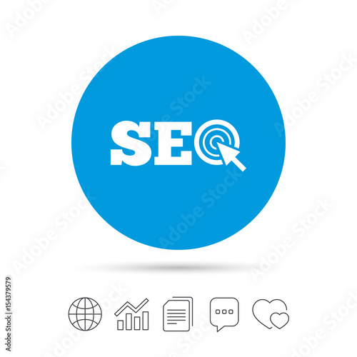 SEO sign icon. Search Engine Optimization symbol. © blankstock