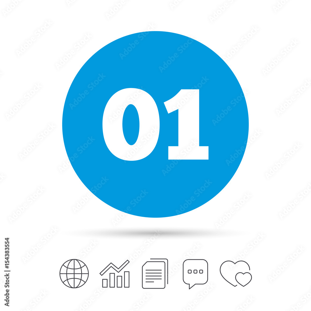 First step sign. Loading process symbol.