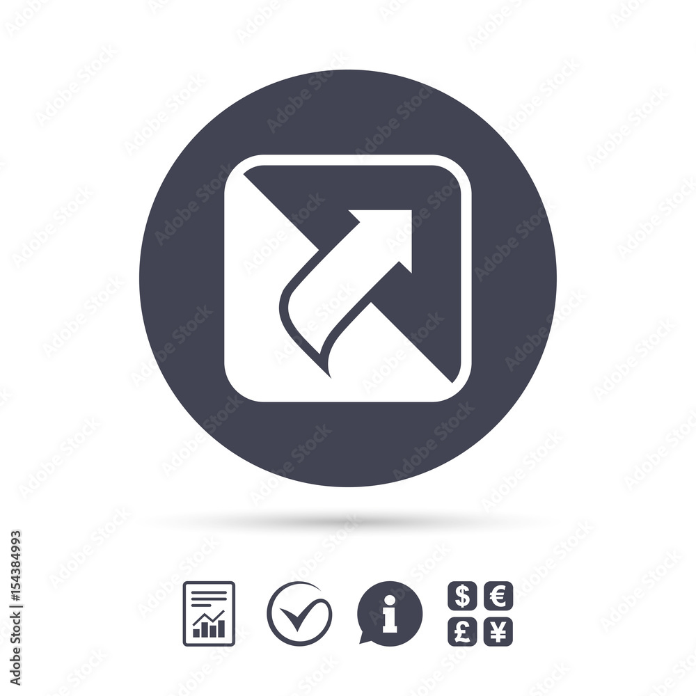 Turn page sign icon. Peel back sheet corner. Turn page sign icon. Peel back sheet corner.