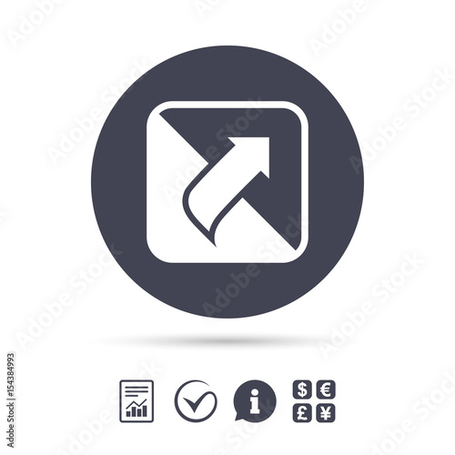 Turn page sign icon. Peel back sheet corner.
