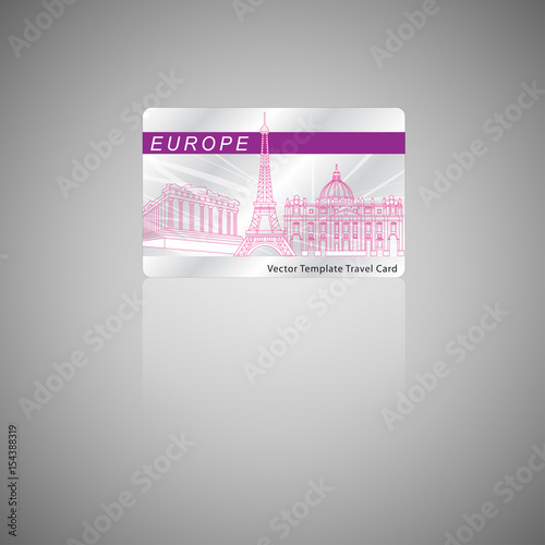 Card Design Template. Travel concept. Vector and Illustration, EPS 10.