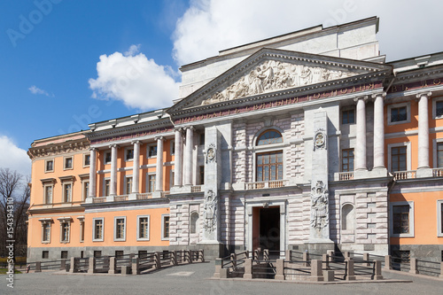The central entrance Southern facade to the Mikhailovsky Castle was built in 1797-1801, St. Petersburg, Russia photo