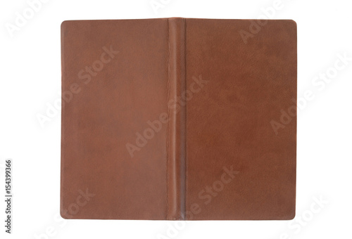 brown open notebook cover