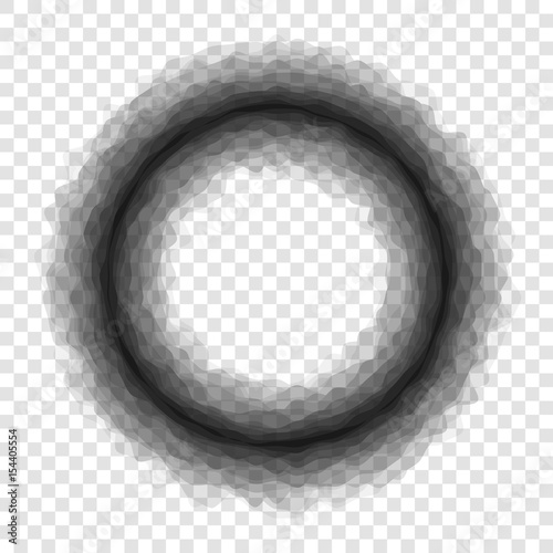 Black hole with waves effect and space for text. Isolated vector illustration on transparent background