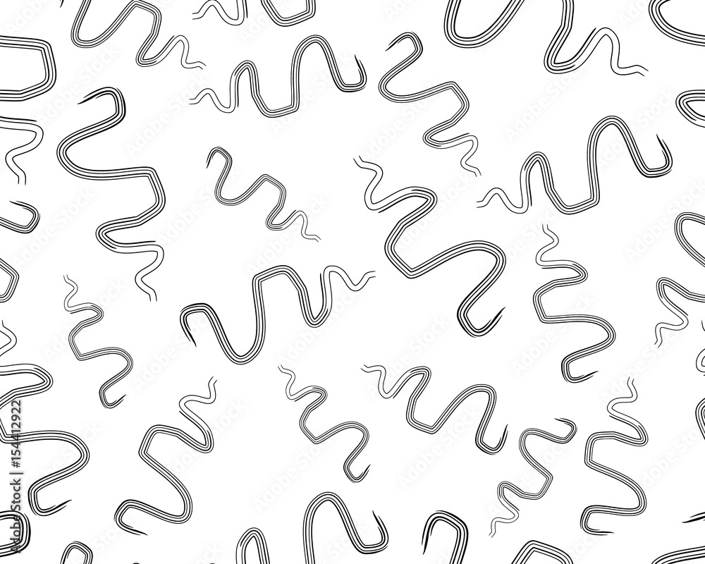 Abstract vector seamless black and white pattern with waves, urban theme design element. Abstract vector seamless black and white pattern with waves, urban theme design element.