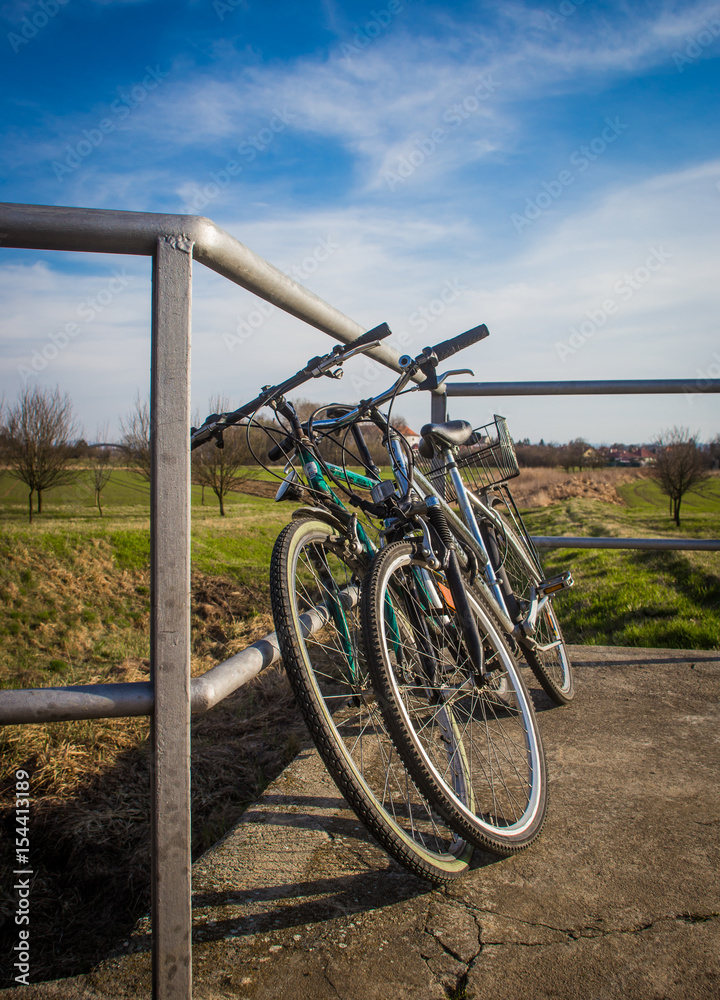 Naklejka premium Two bikes