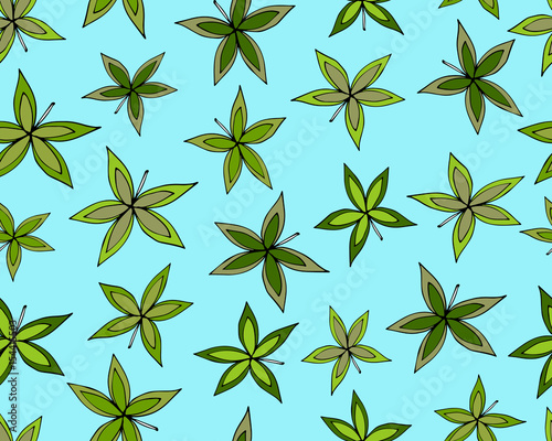 Marijuana background vector seamless patterns