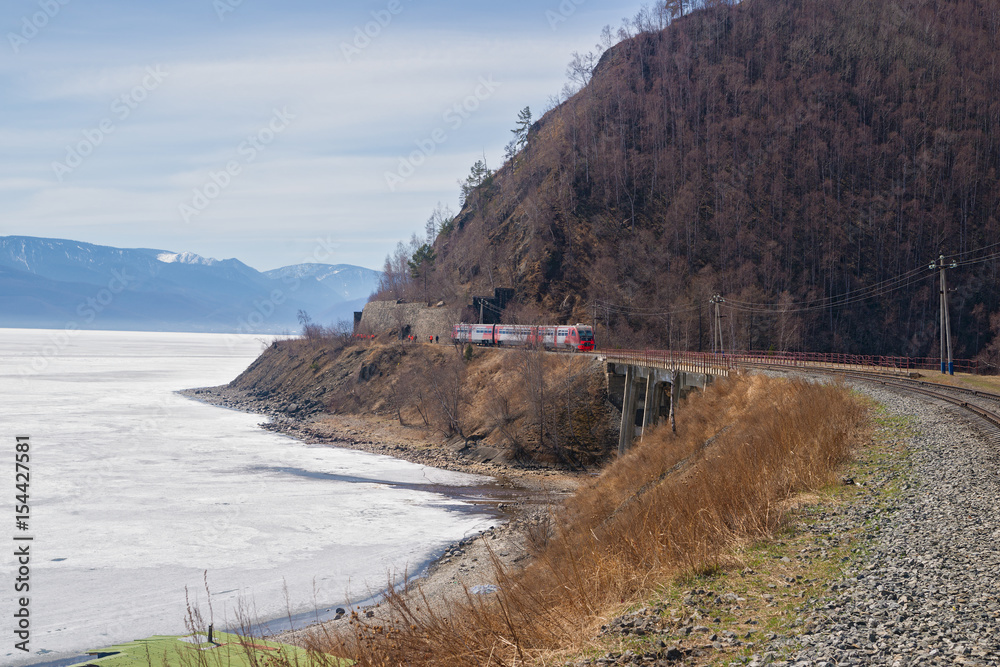 Obraz premium Spring on the Circum-Baikal Railroad