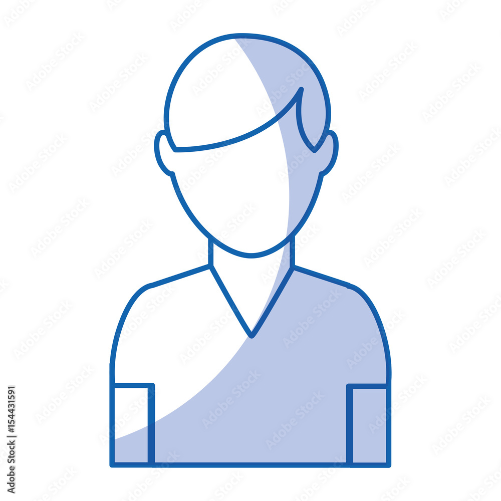 young man avatar character vector illustration design