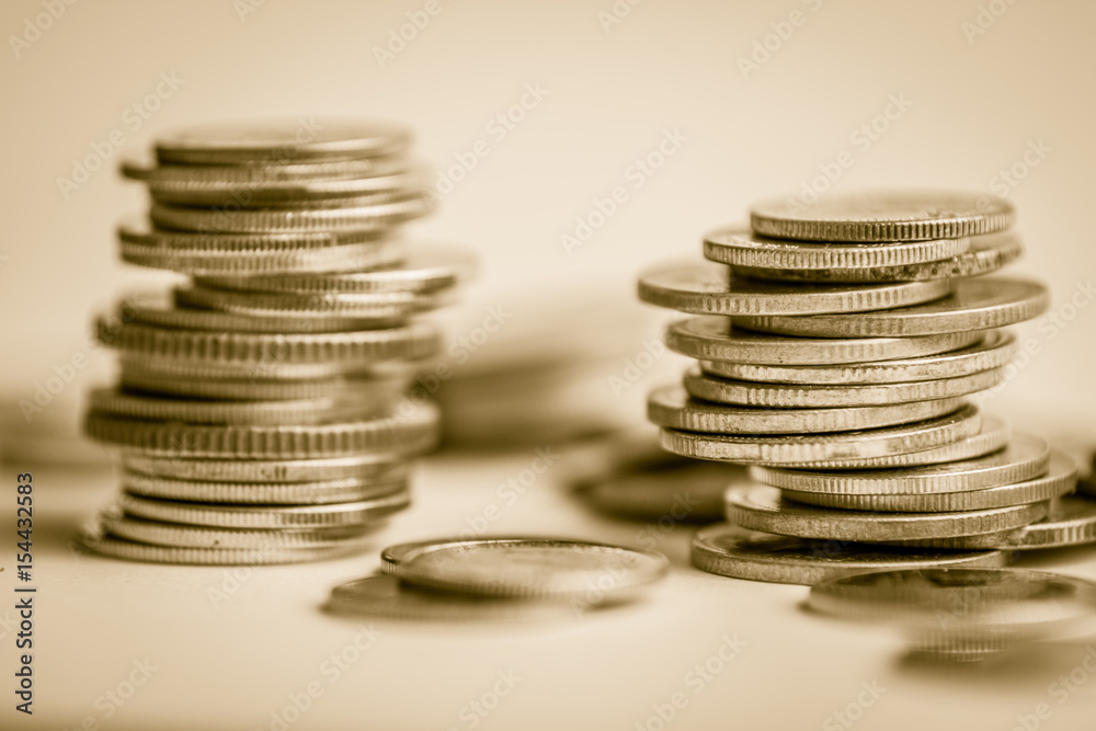 Stack of coins stock financial indices on currency exchange. Financial stock market in accounting market economy analysis. Digital stock exchange trade cost background. Economy financial cost concept; Stack of coins stock financial indices on currency exchange. Financial stock market in accounting market economy analysis. Digital stock exchange trade cost background. Economy financial cost concept;