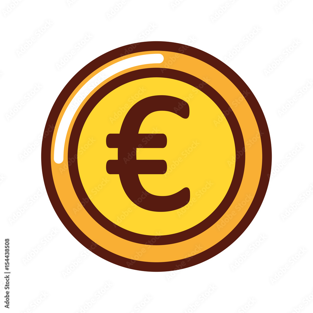 coin money euro icon vector illustration design coin money euro icon vector illustration design
