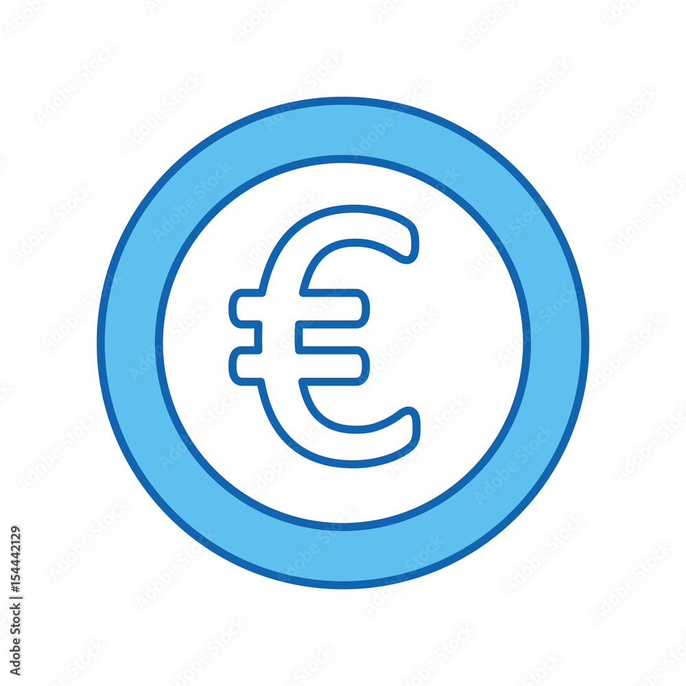 coin money euro icon vector illustration design coin money euro icon vector illustration design