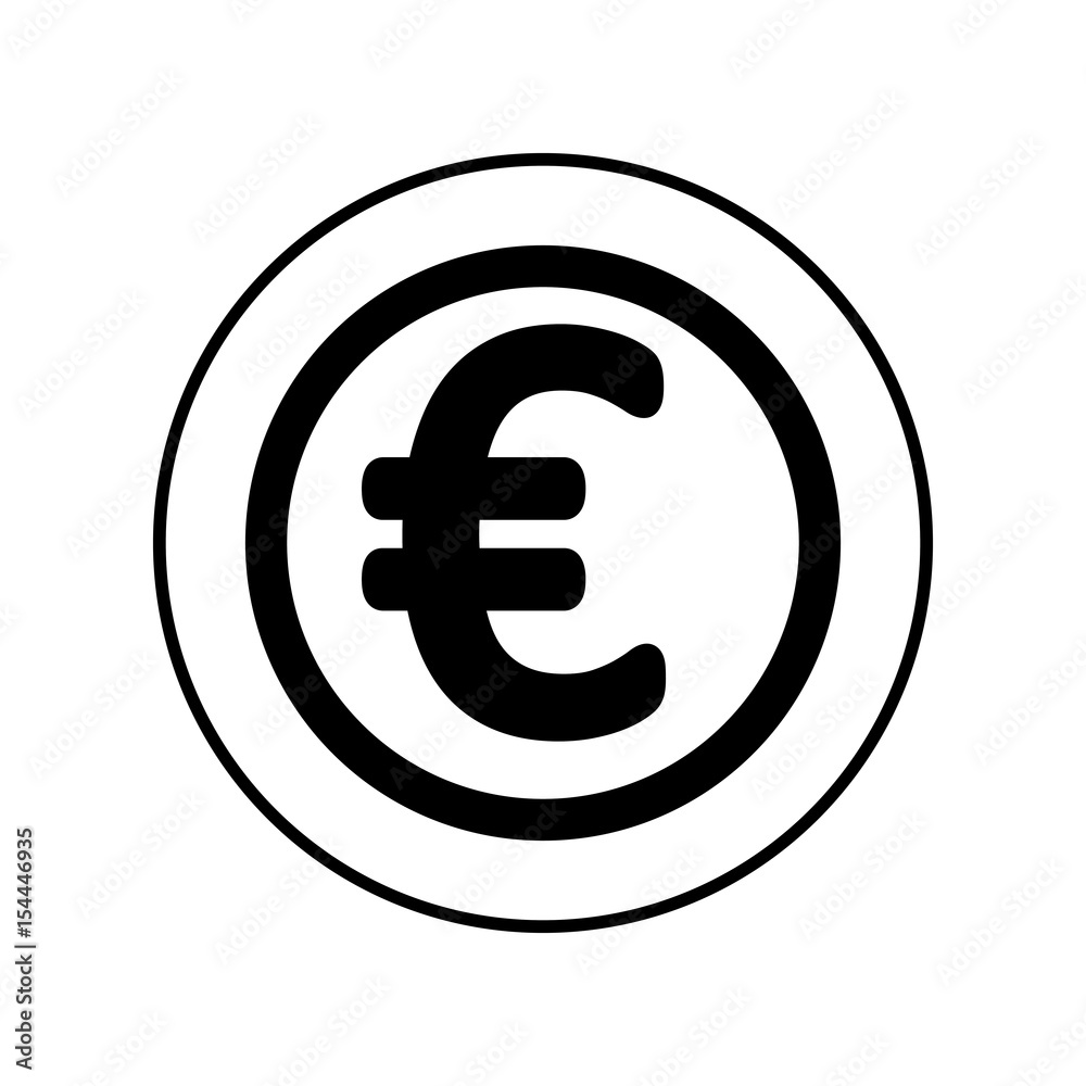 coin money euro icon vector illustration design coin money euro icon vector illustration design