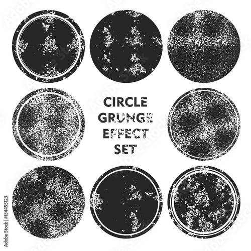 grunge effect circle collections. Banners, Insignias , Logos, Icons, Labels and Badges Set . vector distress textures.blank shapes Print