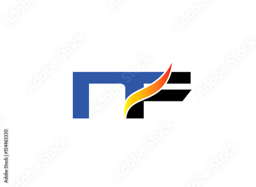 NF Logo. Vector Graphic Branding Letter Element  